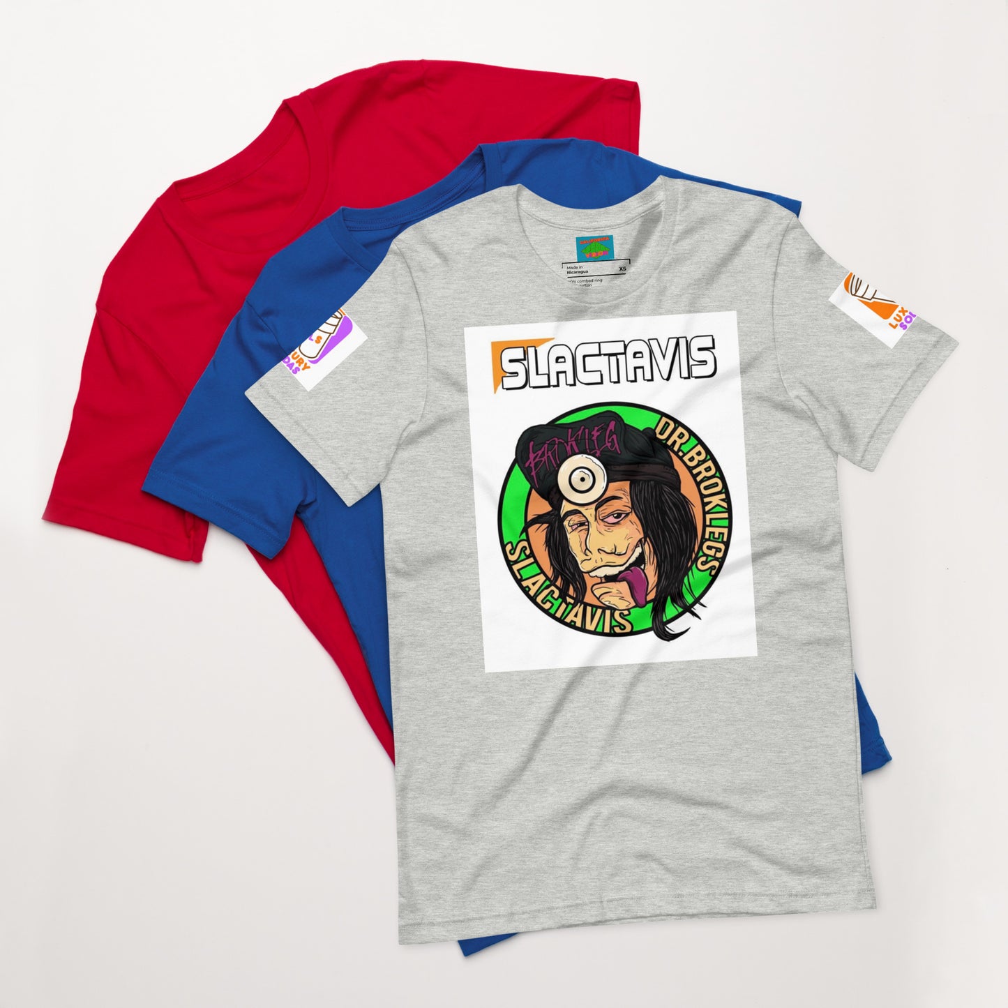 Dr. Brokeleg's Slactavis Luxury Sodas Cupz Tee