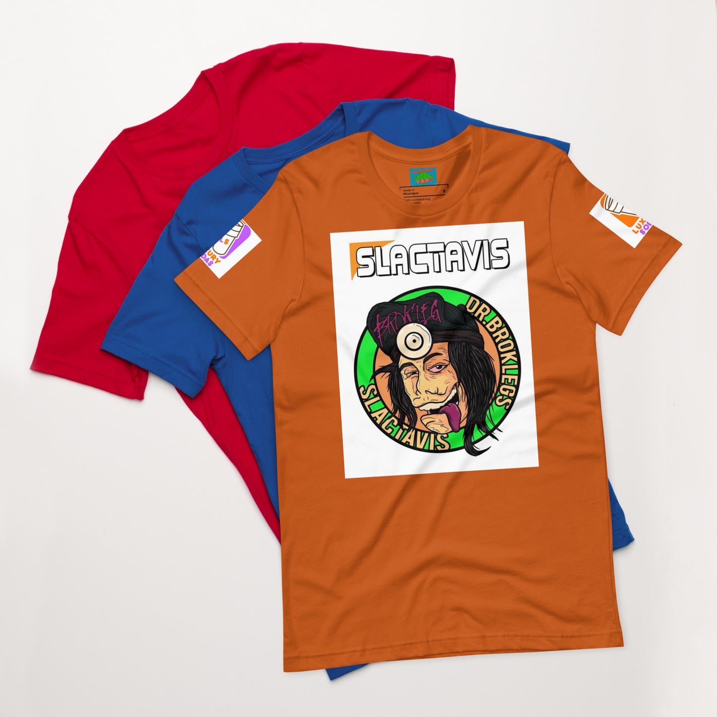 Dr. Brokeleg's Slactavis Luxury Sodas Cupz Tee