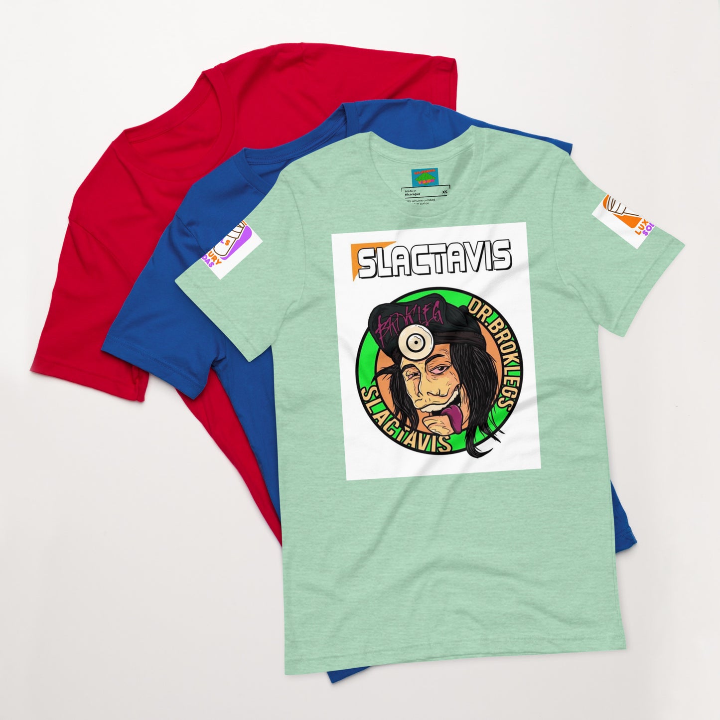 Dr. Brokeleg's Slactavis Luxury Sodas Cupz Tee