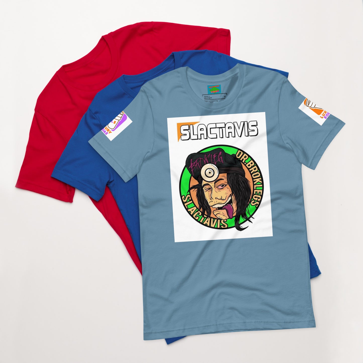 Dr. Brokeleg's Slactavis Luxury Sodas Cupz Tee