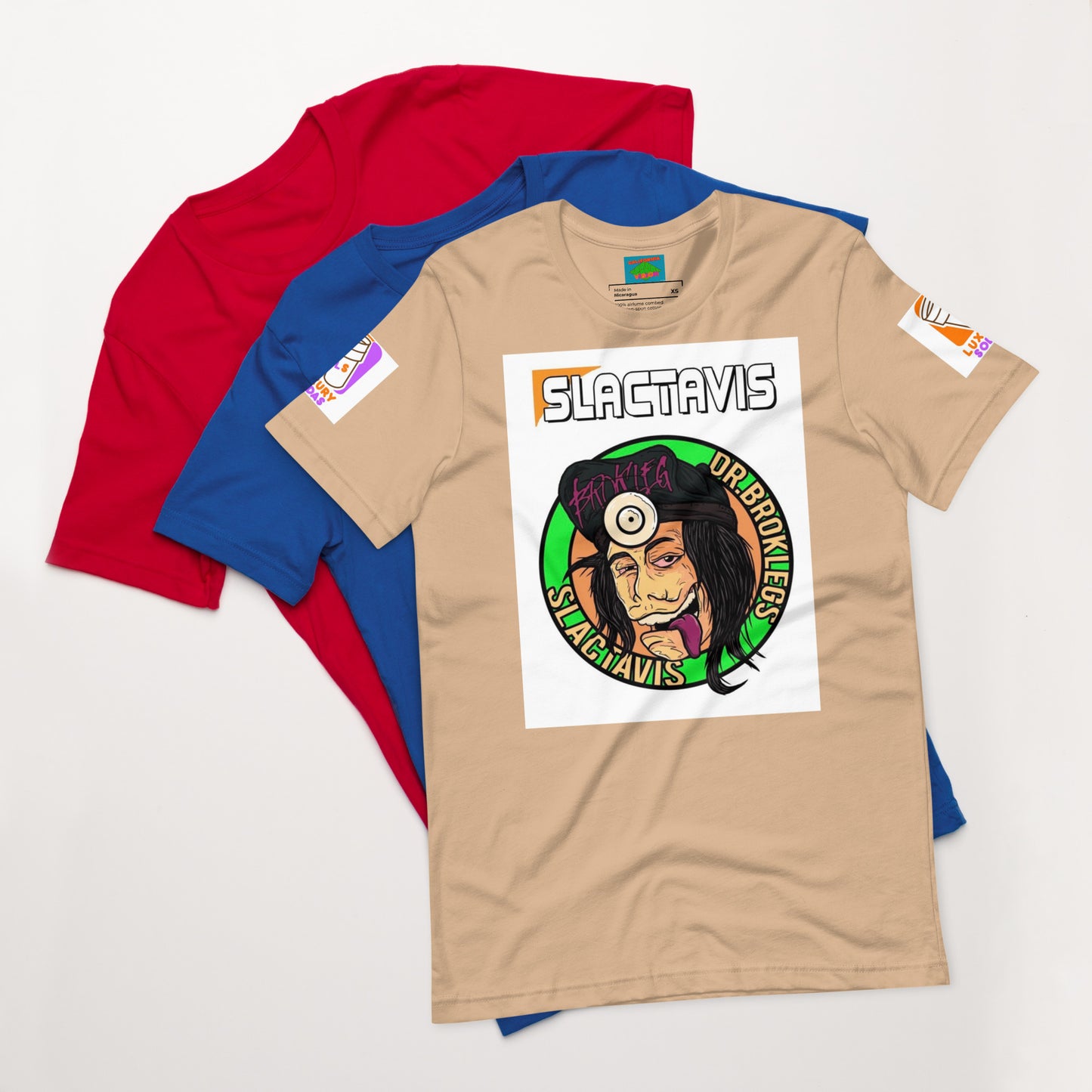 Dr. Brokeleg's Slactavis Luxury Sodas Cupz Tee